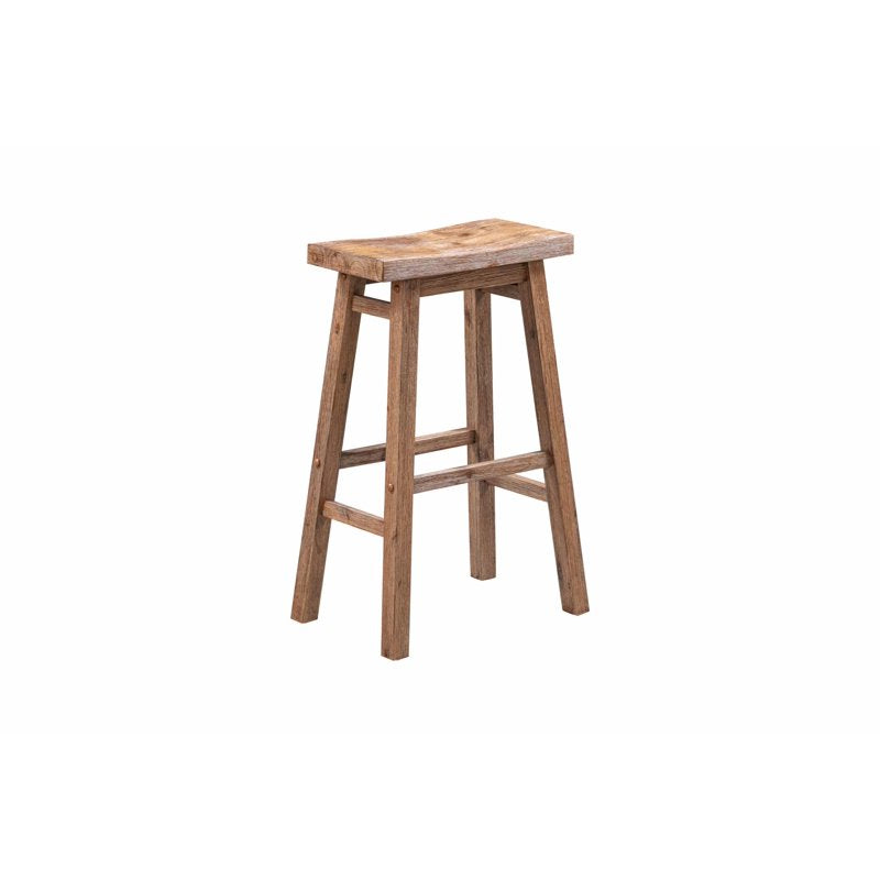 Sonoma Backless Saddle Bar Stools - Barnwood Wire-Brush, Set of 2