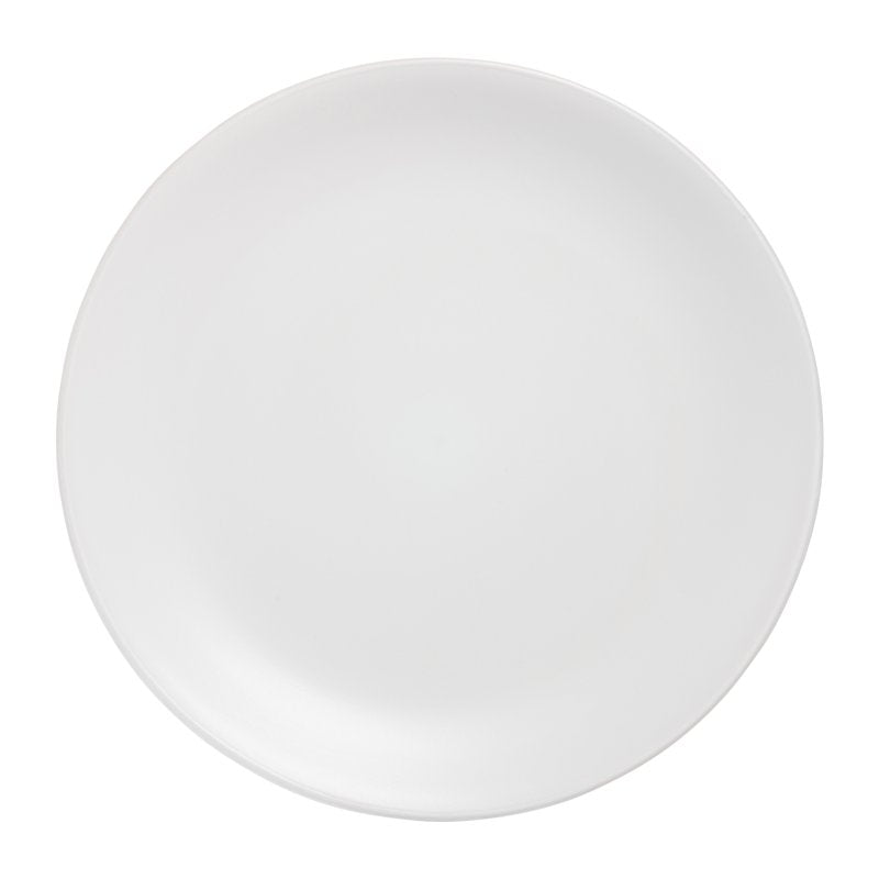 Matte White Coupe Stoneware Dinner Plates - Set of 6
