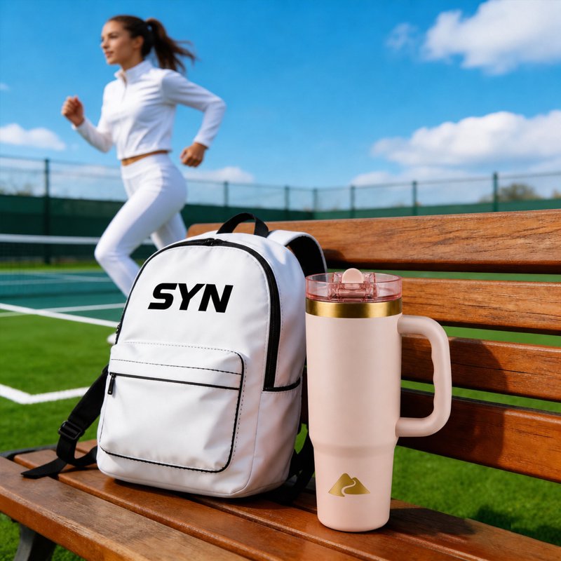 30 oz Insulated Travel Tumbler with Handle - Frosted Peach