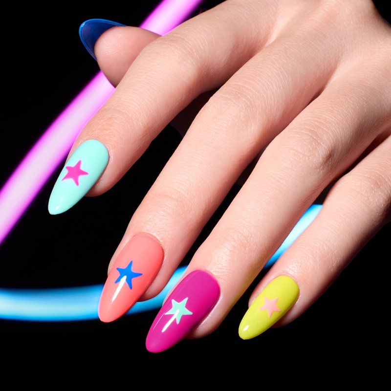Neon Gel Nail Polish Set - 6 Vibrant Chromatique Shades, 7.5ml Each