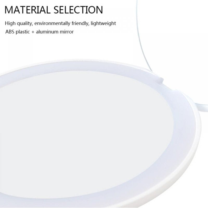 Portable LED Makeup Mirror with 10x Magnification and Foldable Design