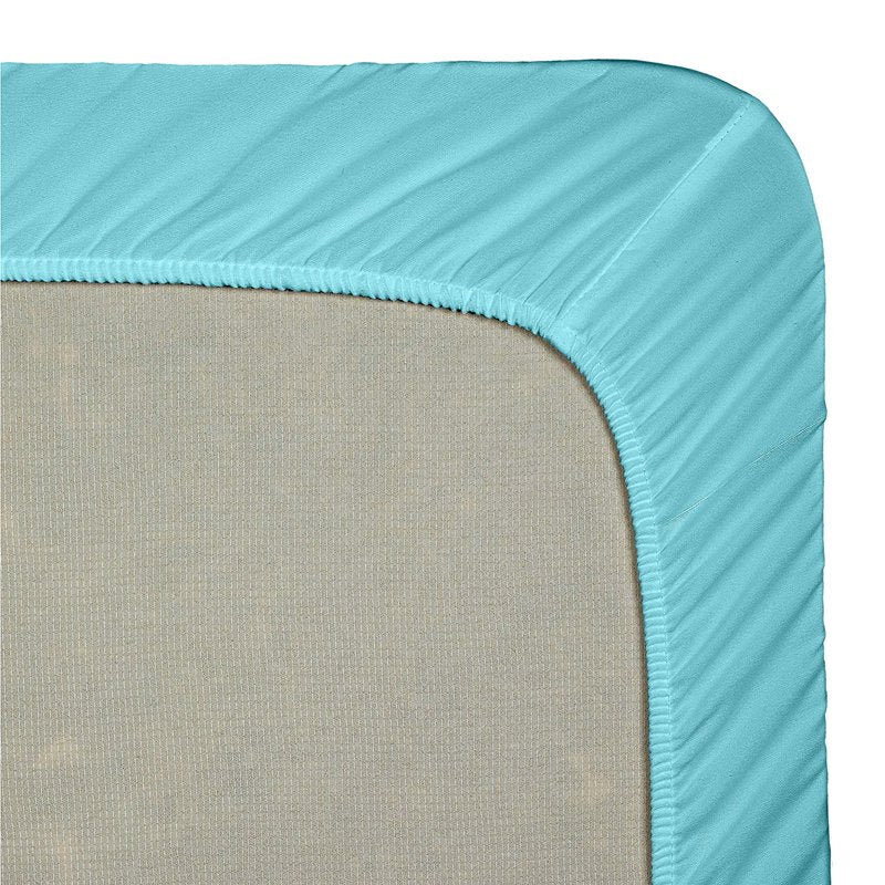 Full Size Teal Microfiber Fitted Sheet - Clara Clark Premier 1800 Collection