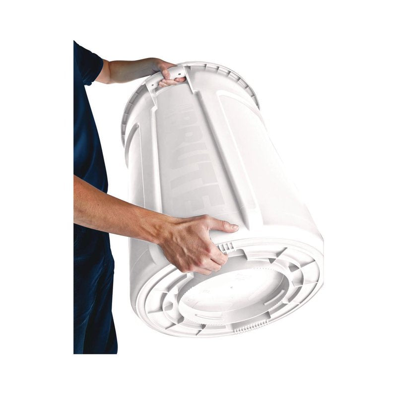 20 Gallon Round Brute Trash Can - Vented Plastic Garbage Bin