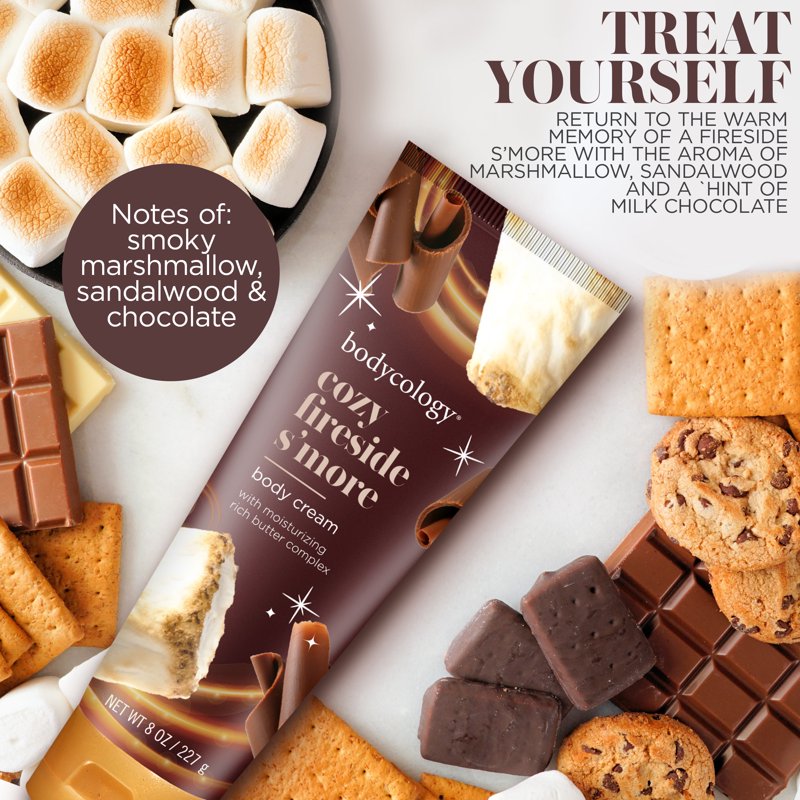 Cozy Fireside S'more Body Cream - 8 oz Moisturizing Shea Butter