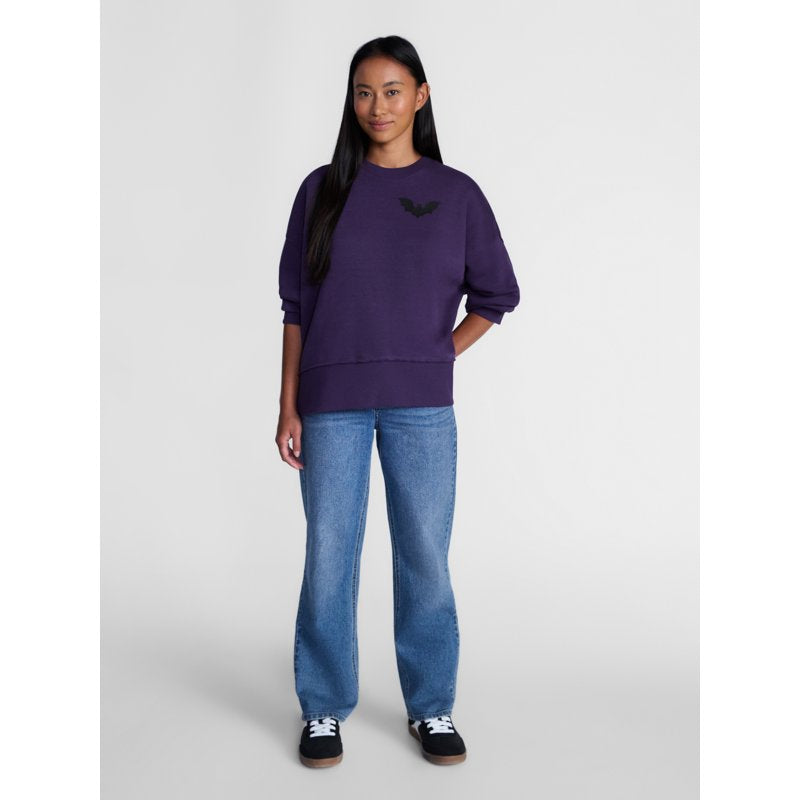 Women's Halloween It's Witching Hour Graphic Fleece Sweatshirt - Dark Plum, Size M