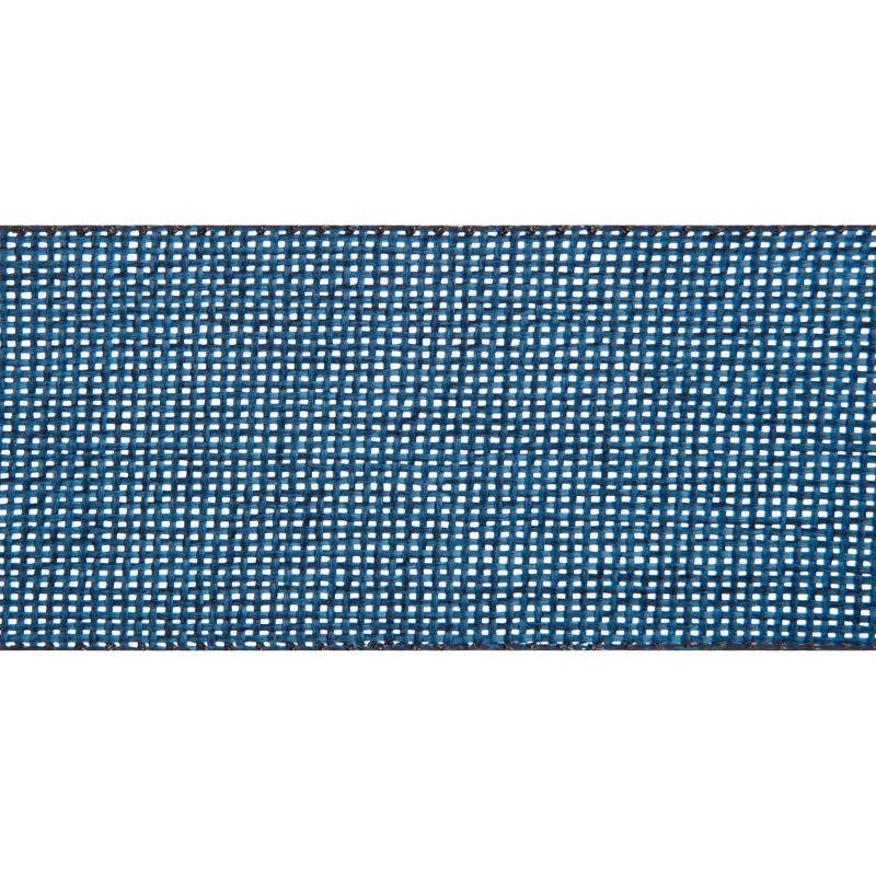 Denim Blue Burlap Woven Ribbon 1.5 Inch x 9 Feet - Offray Craft Trim - Variation of Blue, Single