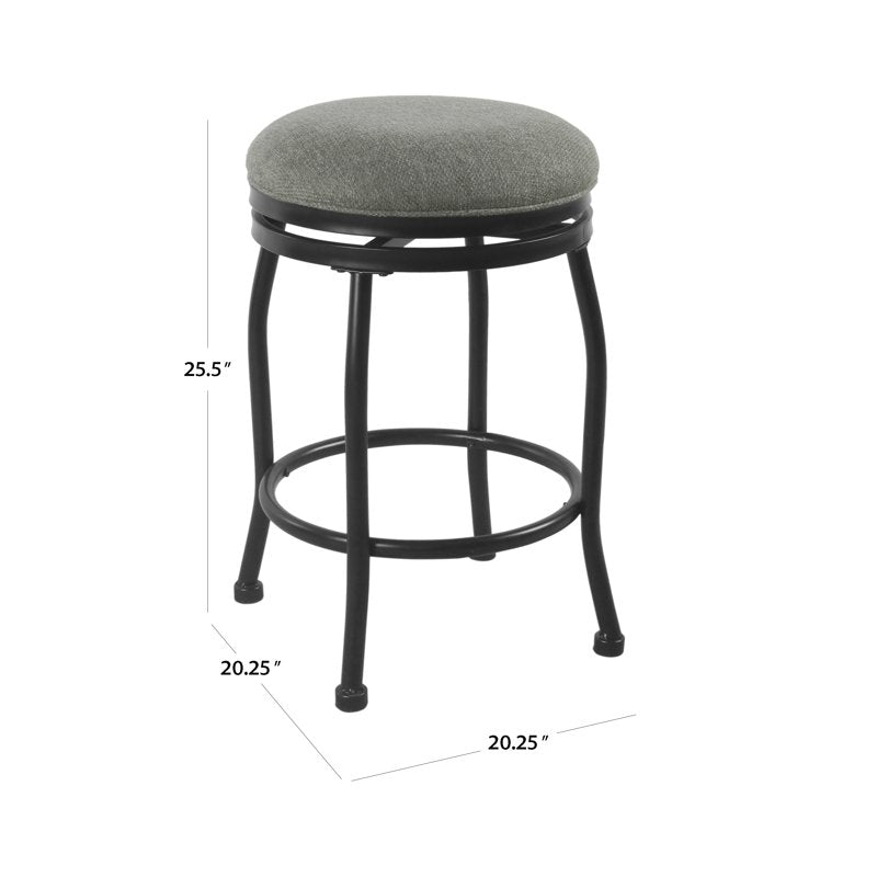 Swivel Counter Stool - 25.5" Height, Metal Base, Multiple Colors