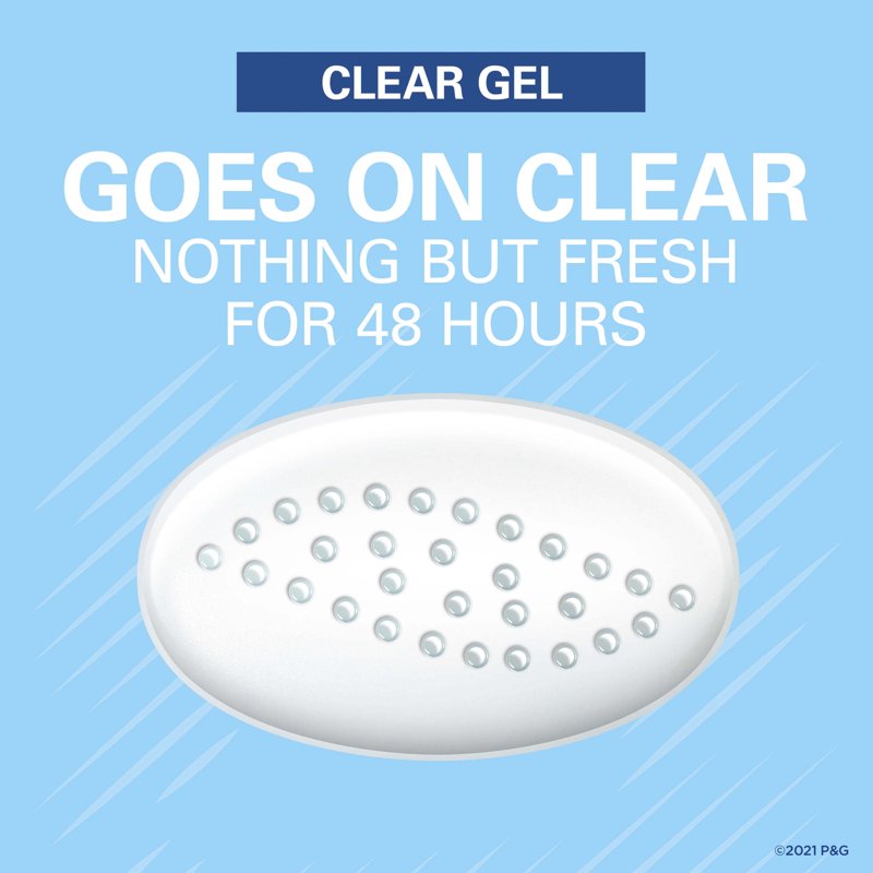 Clear Gel Antiperspirant Deodorant for Women, 72-Hour Protection, 3.4 oz