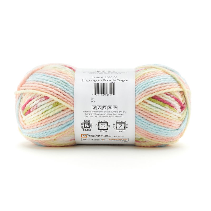 Chunky Yarn Bloom Snapdragon - 7oz Big Acrylic Yarn for Knitting & Crocheting