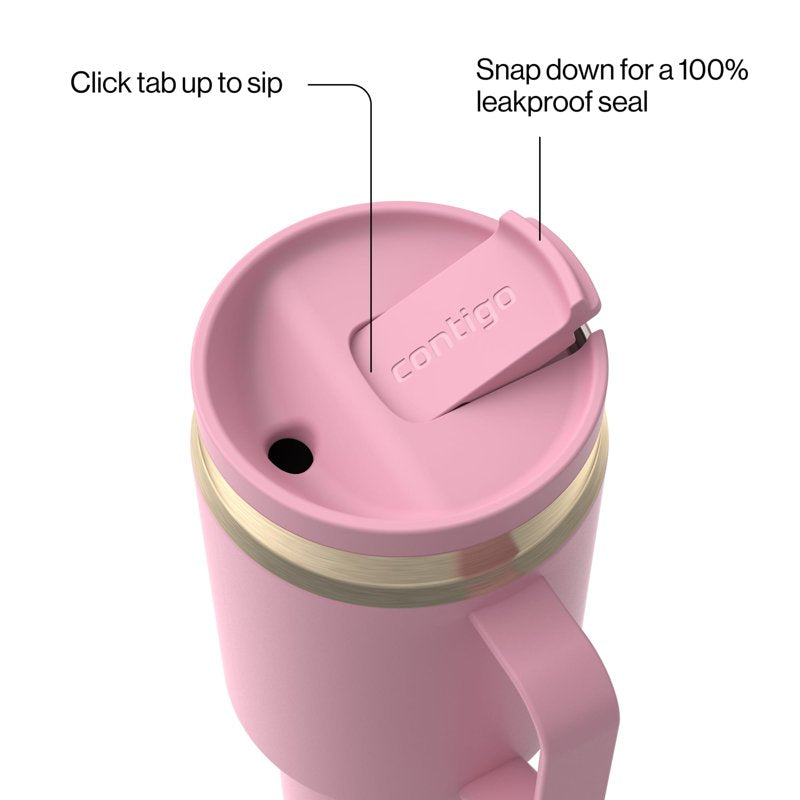 30 oz Leakproof Stainless Steel Water Bottle Tumbler - Pink Diamond Champagne