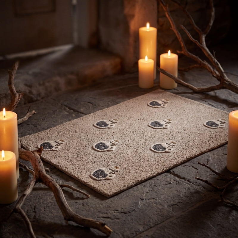 OutmaxHome Halloween Potion Jar Doormat - 15.8x23.6 Inch Non-Slip Indoor Outdoor Rug, Festive Halloween Decor, Variation O