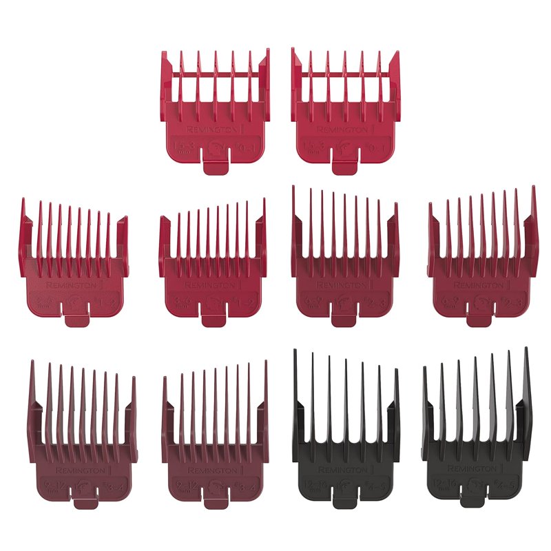 Professional Fade Hair Clipper Kit with 14 Combs and Travel Case