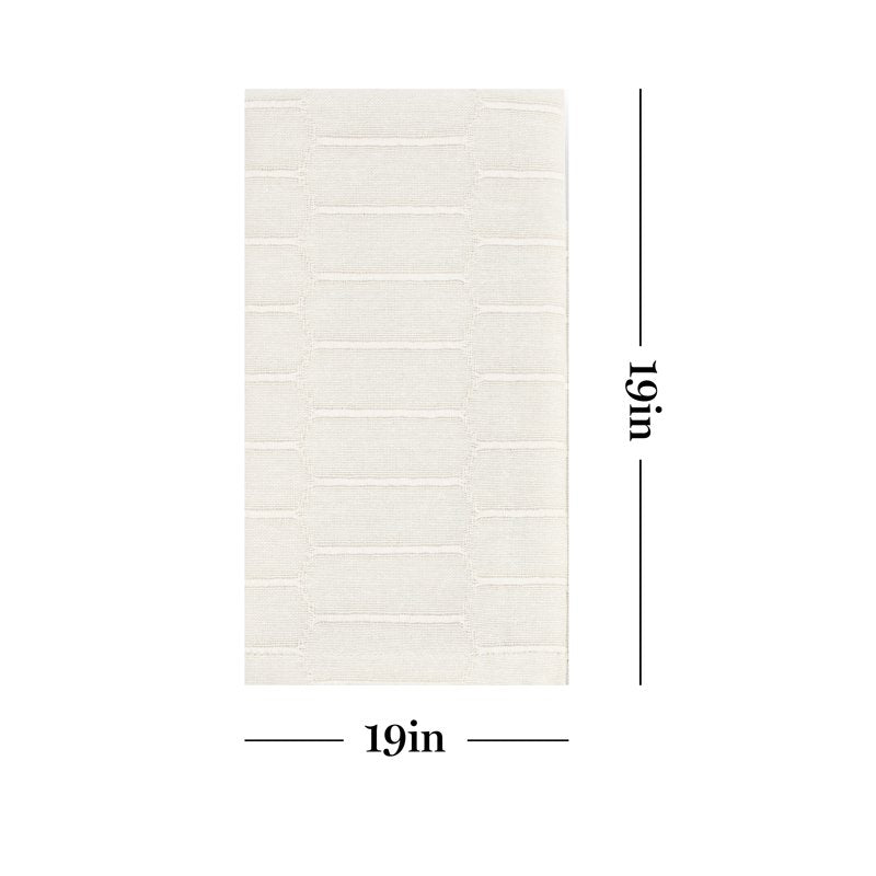 Honeycomb Modern Farmhouse Napkin Set - Beige, 19"x19" - 4-Pack