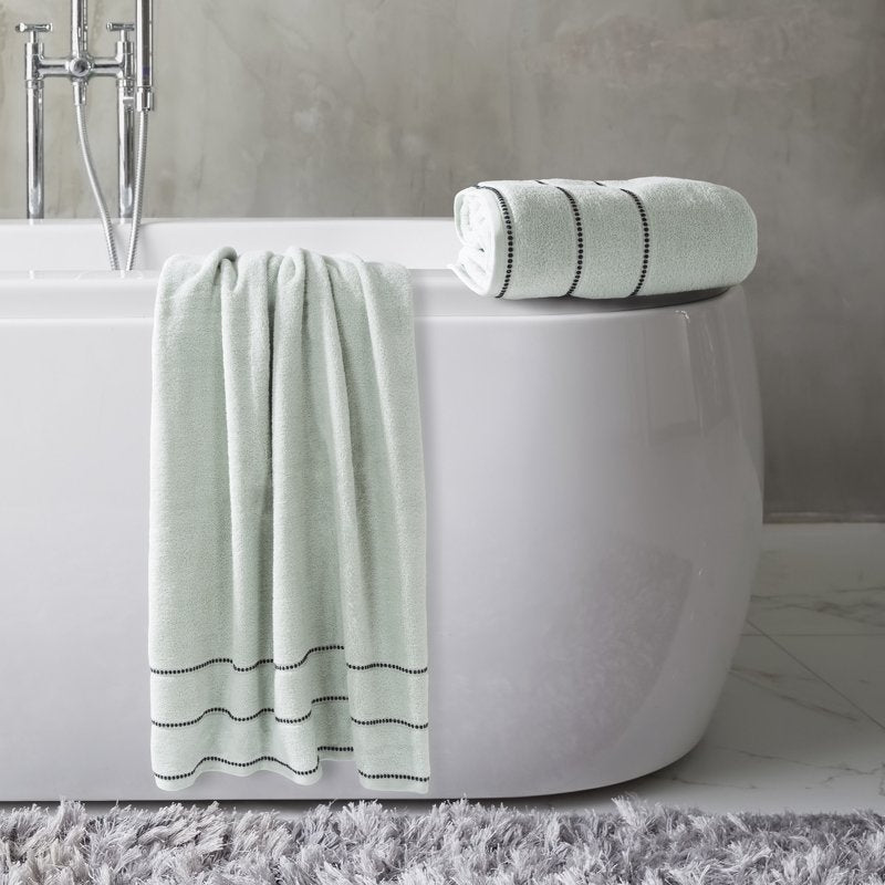 Seafoam Luxury Cotton Bathroom Towels Set - Quick Dry 2-Piece
