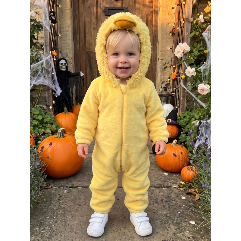 Yellow Duck Toddler Baby Girl Boy Halloween Costume Cosplay Jumpsuit - 4-5 Years