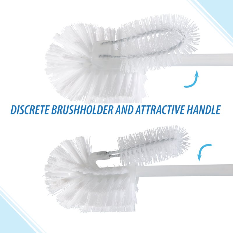 Bath Bliss 2 Pack Toilet Bowl Brush and Stand Set - Bathroom Cleaning