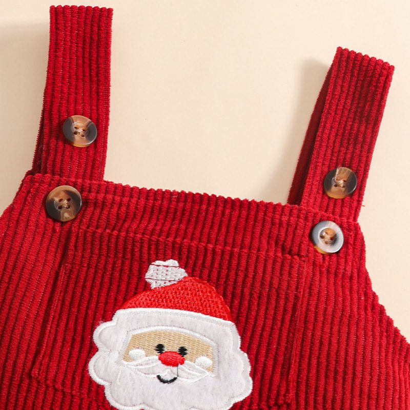 First Christmas Girl Outfit A10-Wine 12-18 Months Ruffle Romper Suspender Dress Set