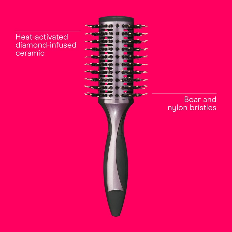 Large Vented Round Hairbrush with Diamond Ceramic Technology