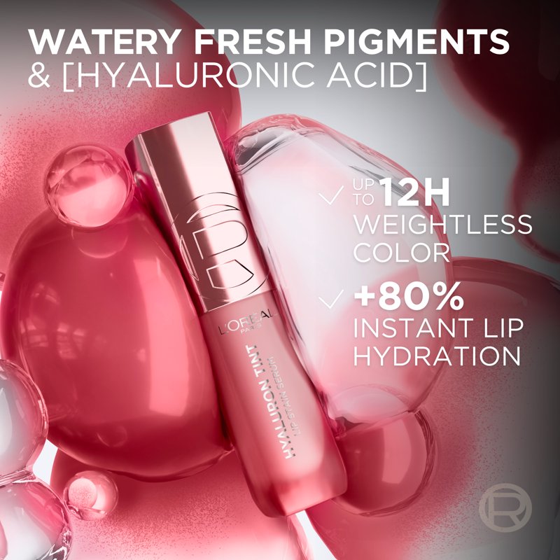 Hydrating Lip Stain Serum with Hyaluronic Acid - Long-Lasting Color