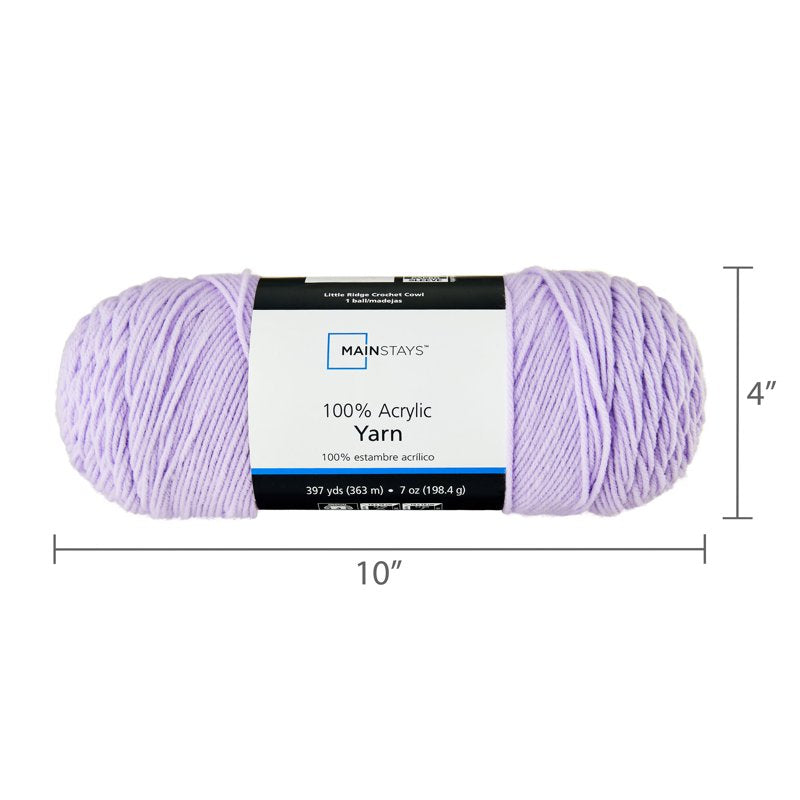 Lovely Purple Acrylic Yarn - Medium Weight, 7 Oz Skein for Knitting & Crocheting