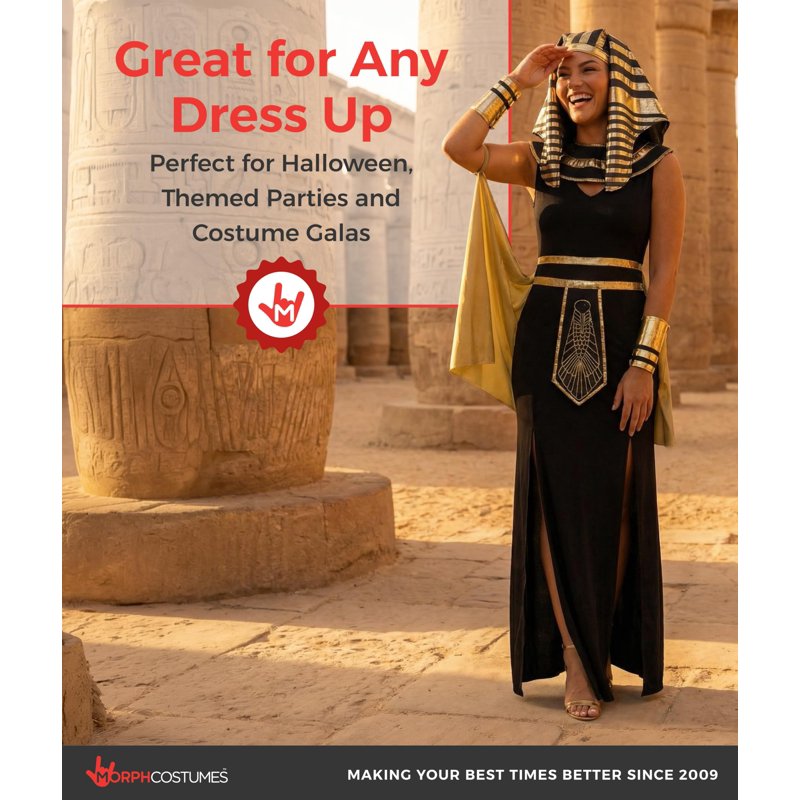 Women’s Cleopatra Costume S - Egyptian Queen Princess Dress Halloween Accessories