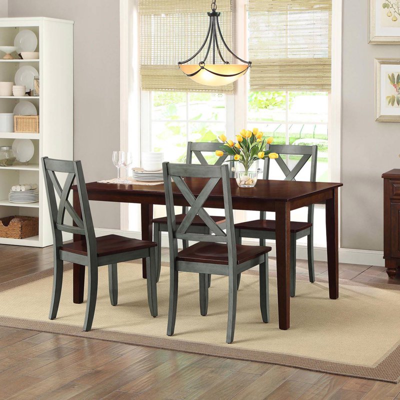 Maddox Crossing Dining Chairs Set of 2 - Blue & Dark Seafoam