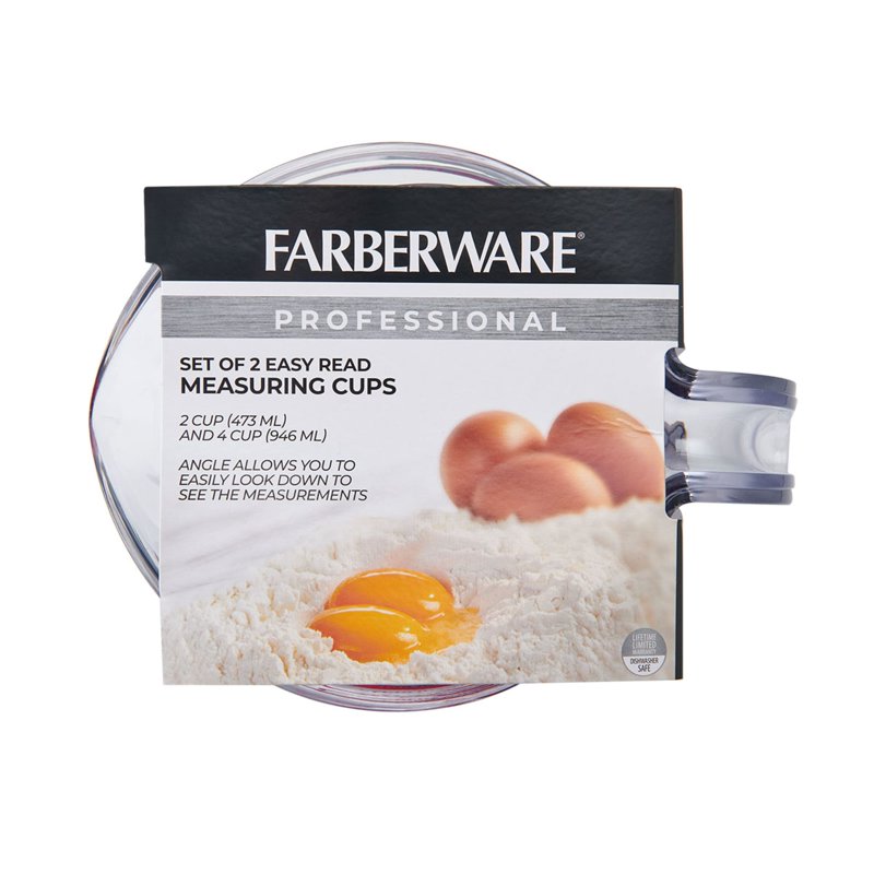 Nesting Measuring Cups Set - 2 Cup & 4 Cup with Easy-Read Design - Crisp