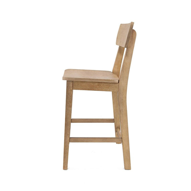 Torino Counter Height Wood Stool - Barnwood Wire-Brush Finish