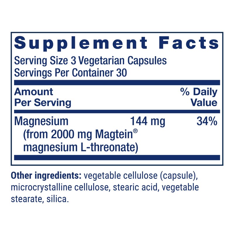 Neuro-Mag Magnesium L-Threonate 2000mg - Memory & Cognitive Health, 90 Capsules