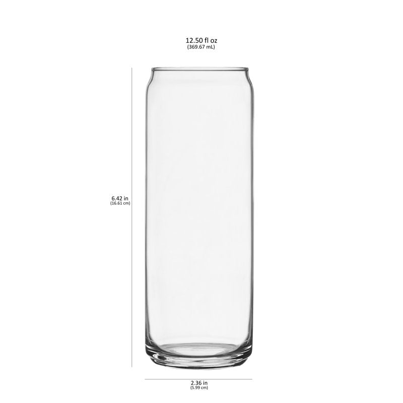 12.5oz Slim Beer Can Glasses - Set of 6 for Beer & Iced Coffee