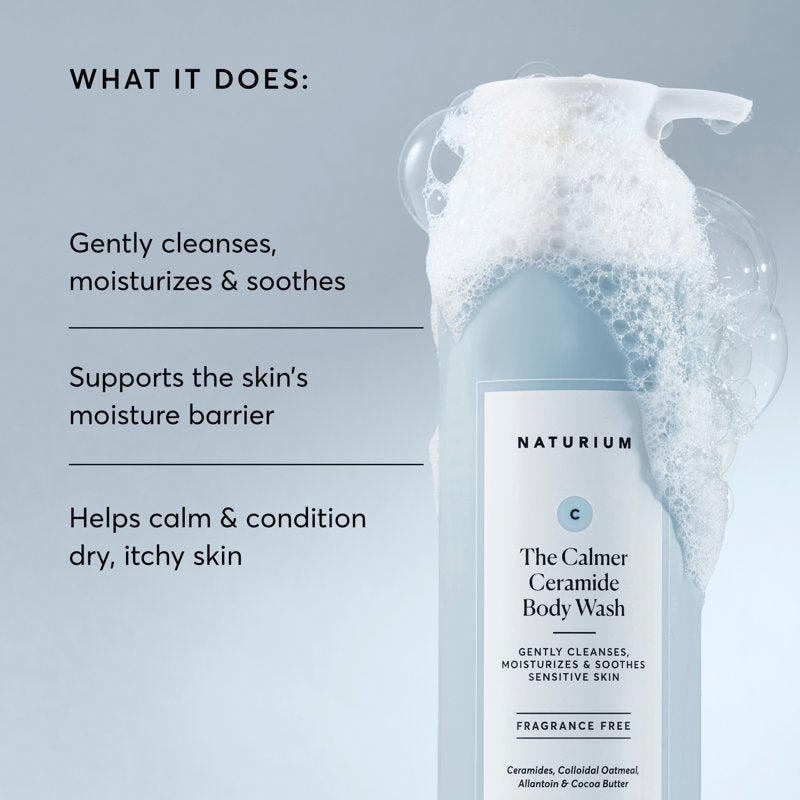 Ceramide Body Wash for Dry Sensitive Skin - Fragrance-Free 16.9 oz