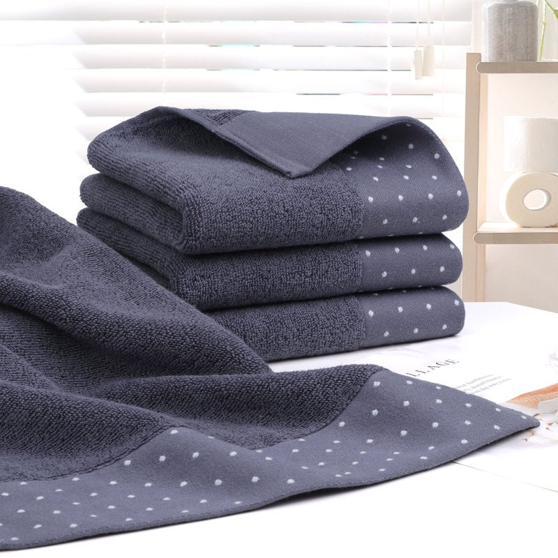 Cotton Hand Towel Set 600 GSM Absorbent 14x30 Inches - Slate Grey, 4 Pcs