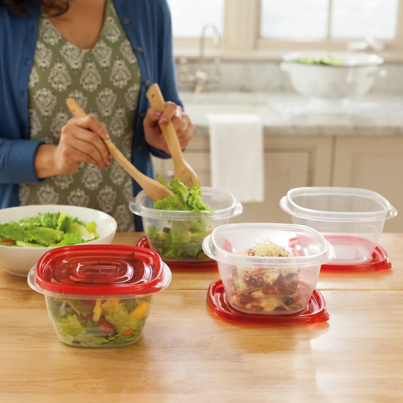 Rubbermaid TakeAlongs 6-Pack Deep Square Food Storage Containers