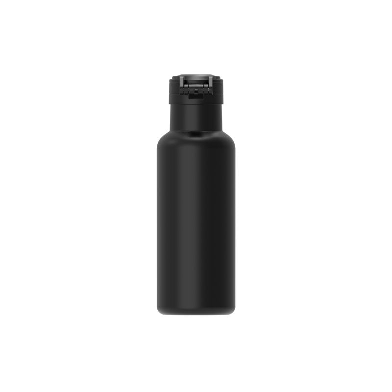 14oz Black Stainless Steel Water Bottle with Auto Chug Lid