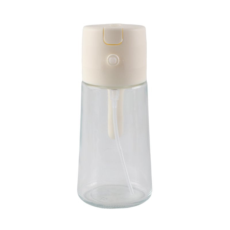 2-in-1 Glass Olive Oil Dispenser & Spray Bottle - Cream