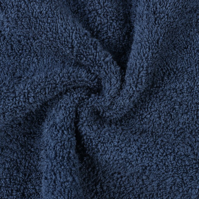 Organic Cotton Bath Towel Set - Navy Blue 2-Piece, Medium Weight, Soft & Absorbent
