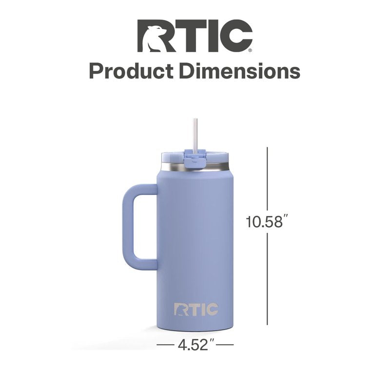 64 oz Ceramic Lined Road Trip Tumbler with Handle & Straw Lid - Periwinkle