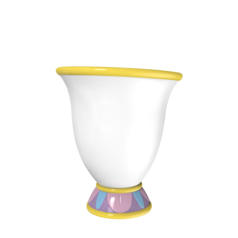 Sculpted Ceramic Mug - Beauty and the Beast Chip - White