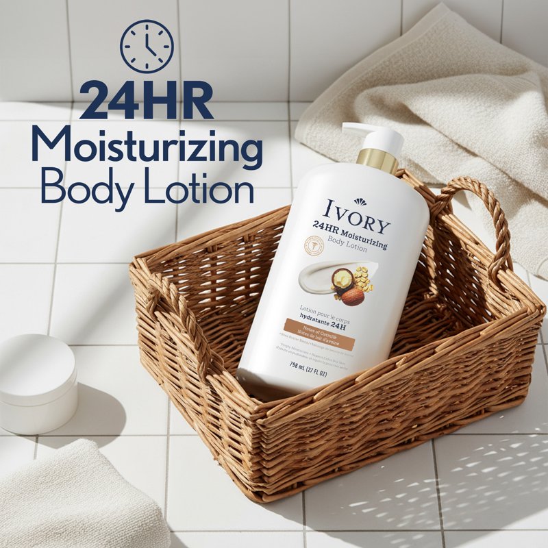Shea Butter Body Lotion - 24-Hour Moisturizing Hand & Body Cream, 27 fl oz