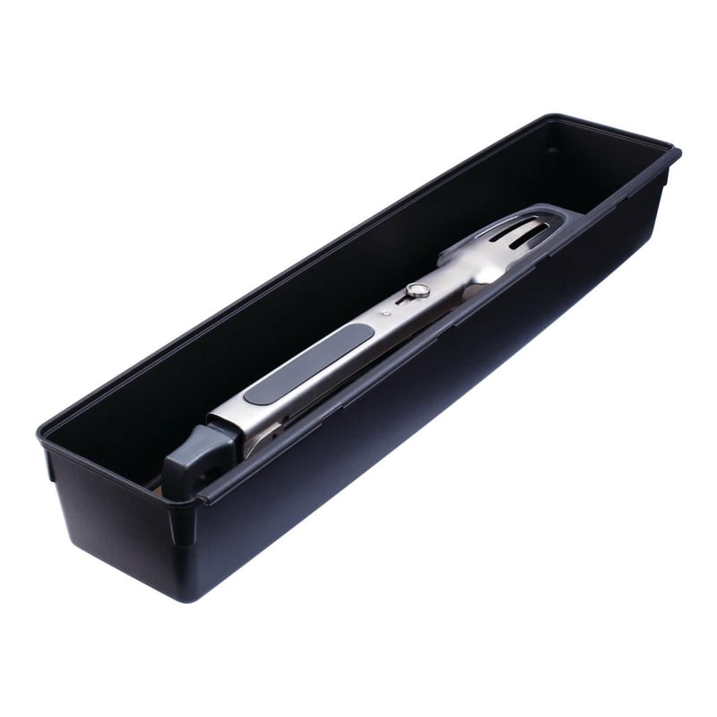 (2 Pack) Rubbermaid Black Drawer Organizer - 3 x 15 Inches, Interlocking, Non-Slip Base