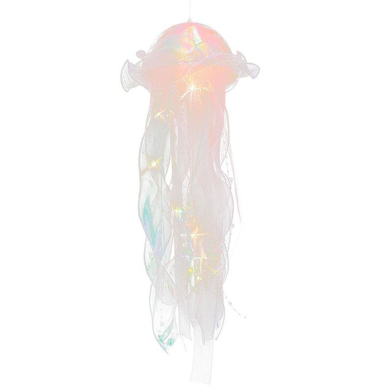 Pink Jellyfish Lantern LED Handheld Lamp Hanging Decoration for Parties & New Year