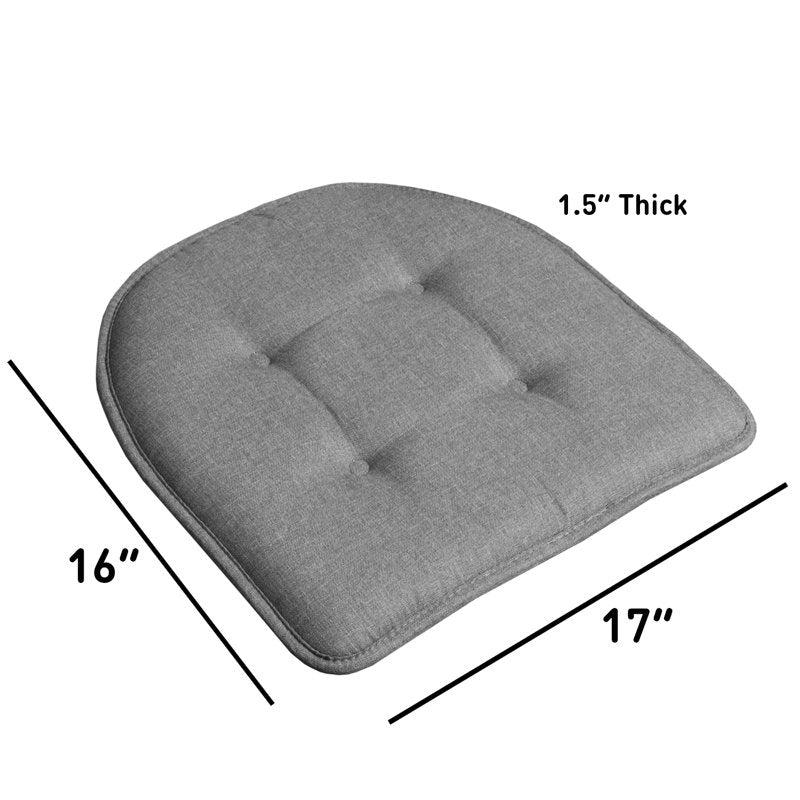 U-Shaped Memory Foam Chair Pad Cushions - 4 Pack, Gray