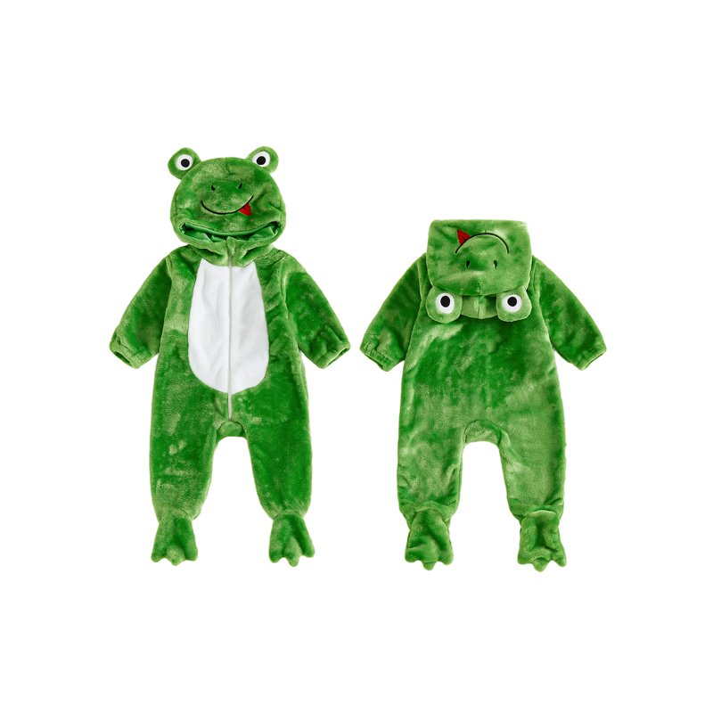 Kids Toddler Baby Halloween Frog Costume - Green 9-12 Months Unisex Romper