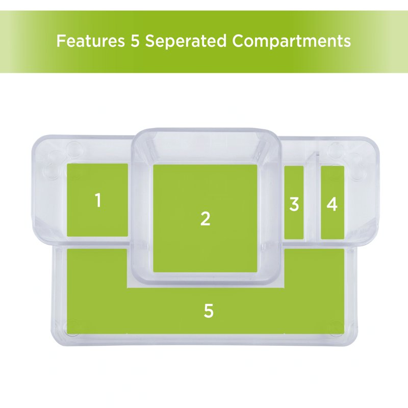Countertop Hair Care Organizer Set - Clear Bathroom Storage for Hair Dryer & Styling Tools