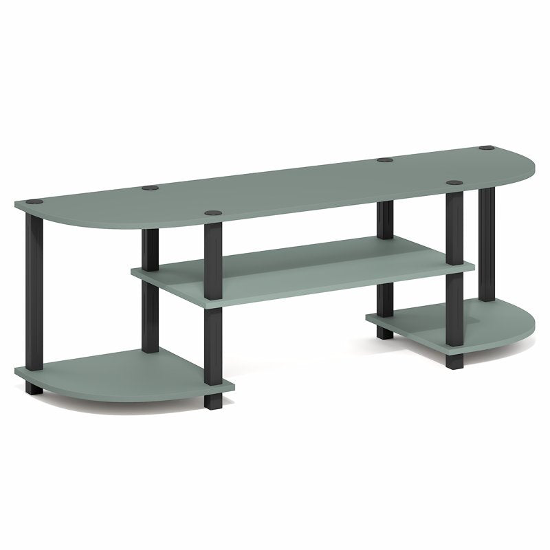 Modern TV Stand for TVs up to 55" - Sage Green with Rounded Corners
