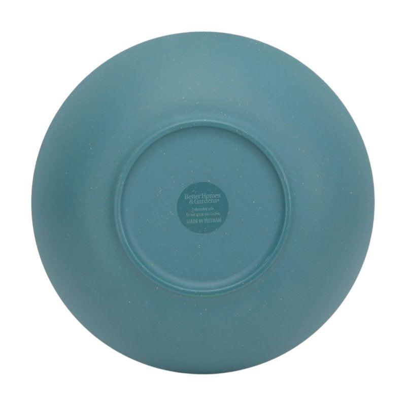 Reusable Bamboo Melamine Dinner Bowls - 36 oz, 2 Pack - Blue