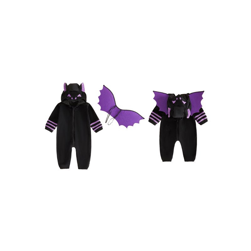 Toddler Bat Costume Kids Halloween Cosplay Jumpsuit Black 2-3 Years