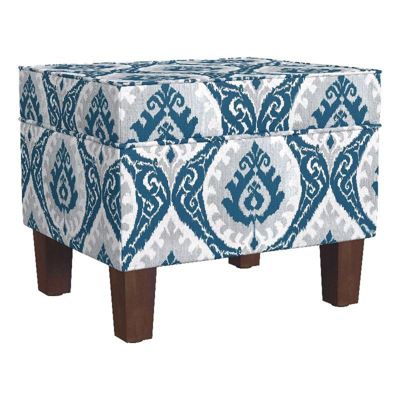 Medium Storage Ottoman with Hinged Lid - Multiple Colors