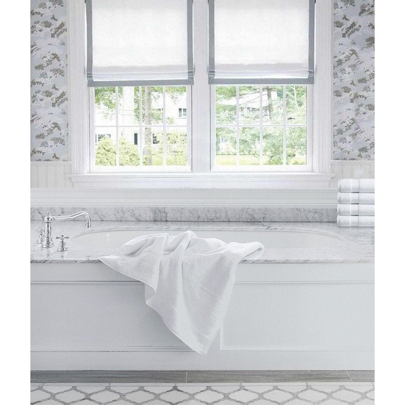White Organic Cotton Bath Sheet 36x70 Inch Pack of 4 - Plush, Quick-Dry, 650 GSM