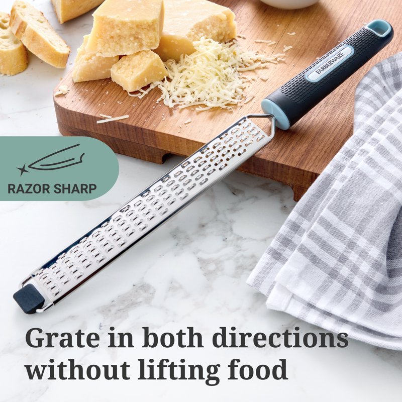 Stainless Steel Zester Grater with Soft Grip Handle